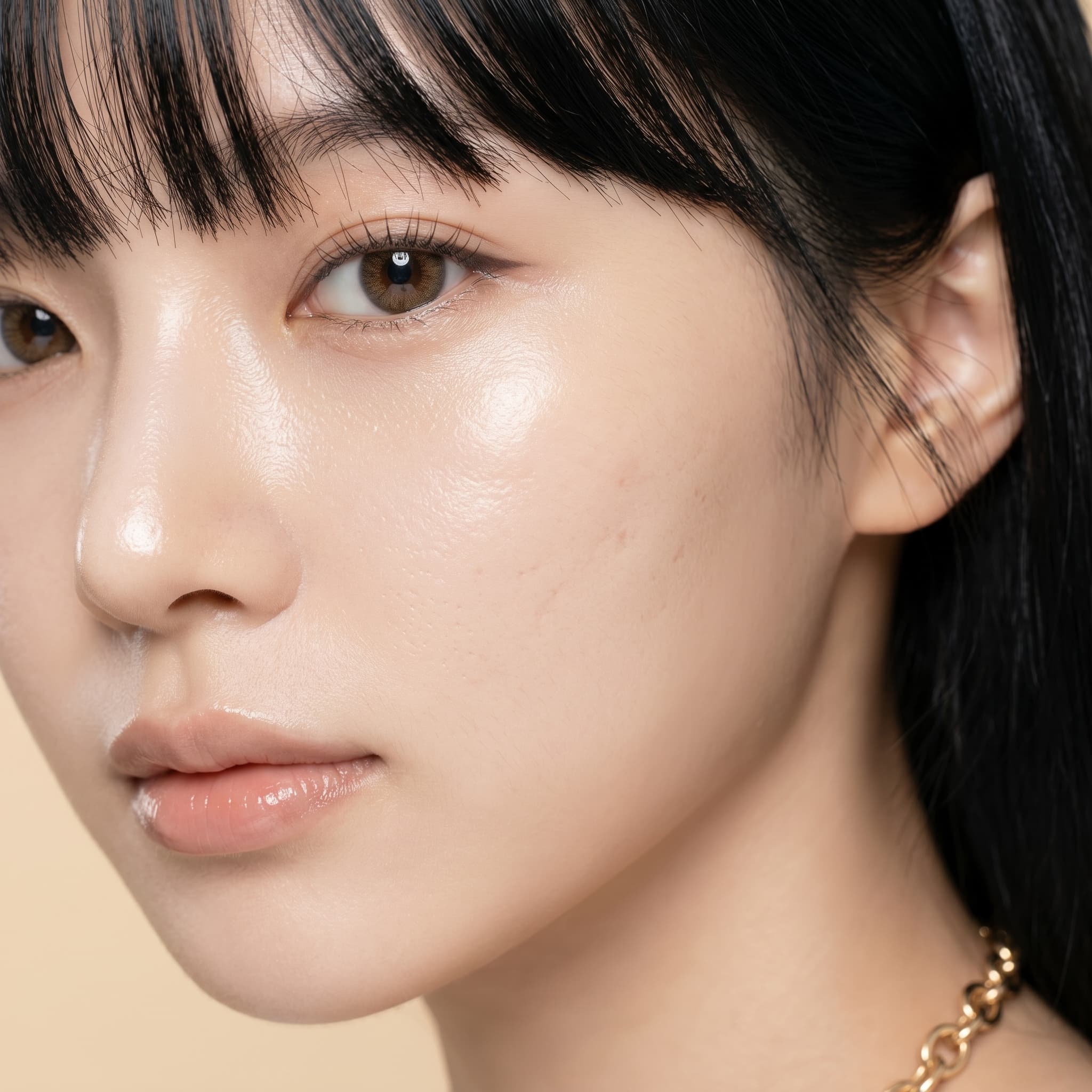 함몰 흉터(보크스카·아이스픽)로 매끈함 없는 분
